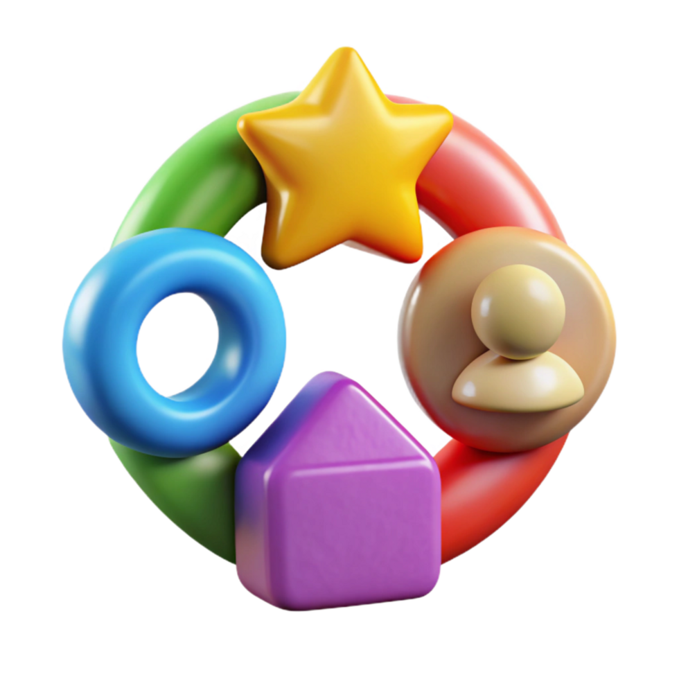 magnificent artistic Child Development Stages Icons Colorful Cutout detailed png