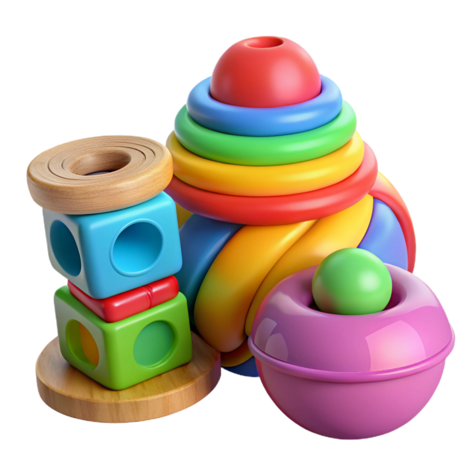 impressive modern Child Development Toys Colorful Transparent Background premium png