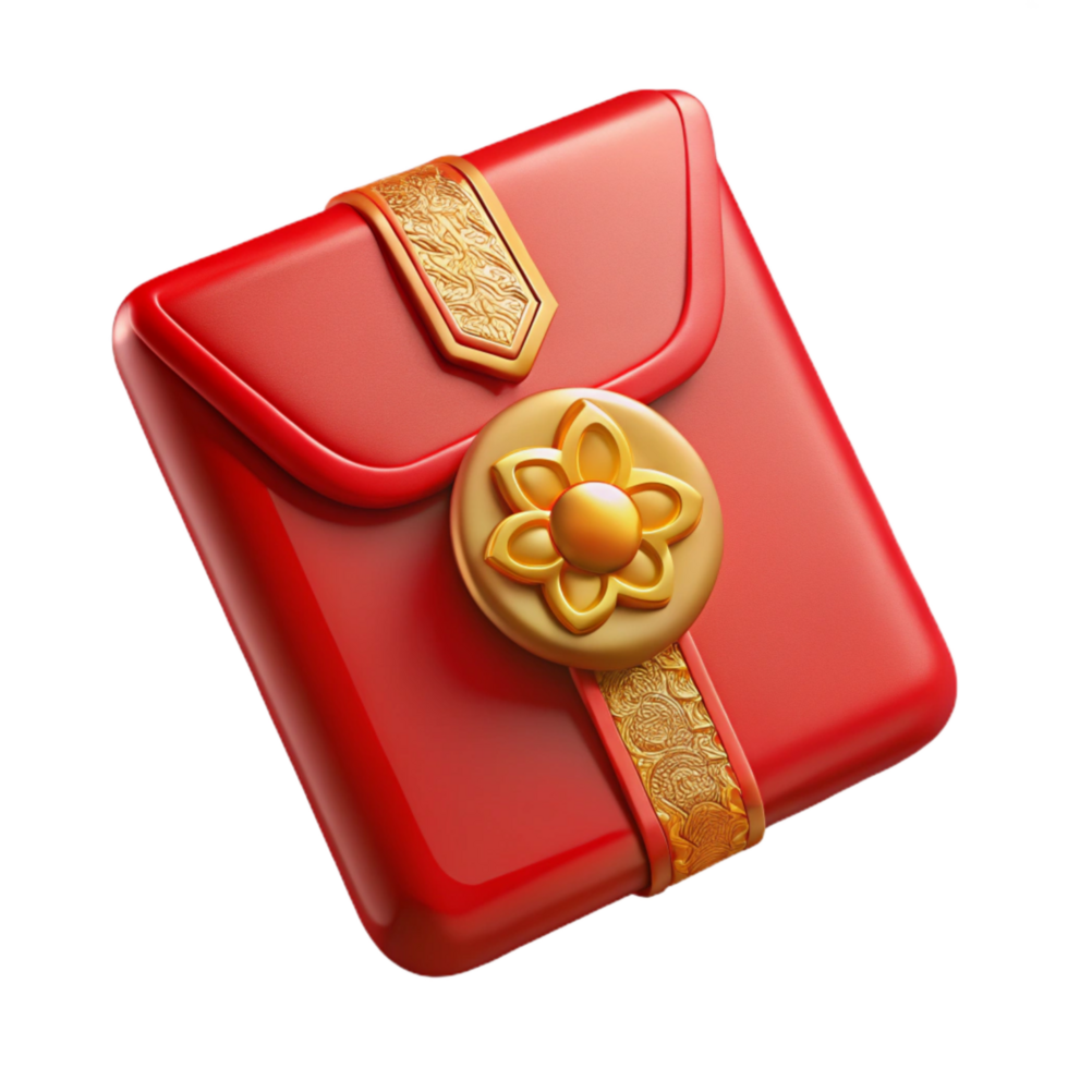 stunning artistic Chinese New Year Red Envelope Gold Design Isolated high quality png
