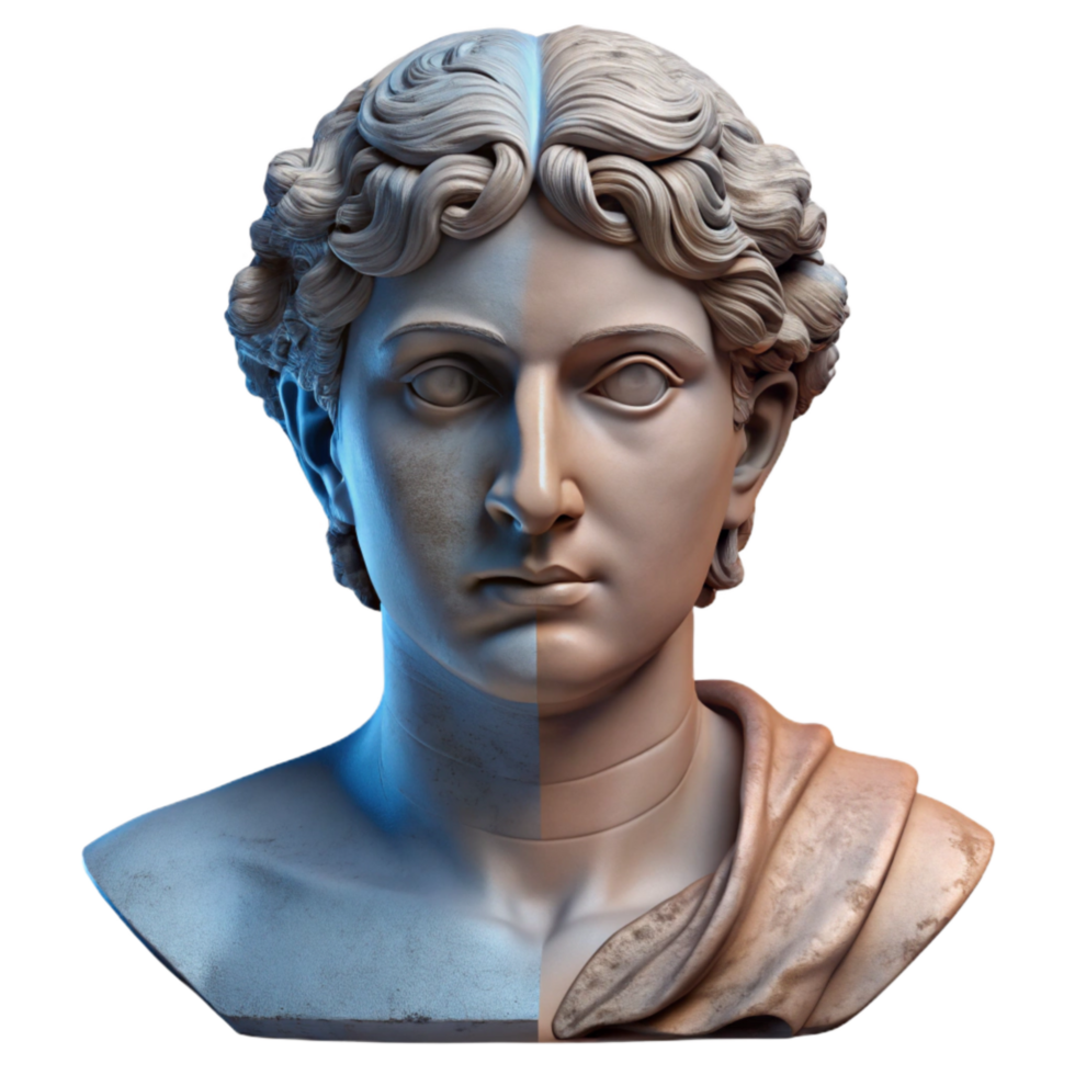 stunning contemporary Chipped Statue Repair Before and After Isolated authentic png
