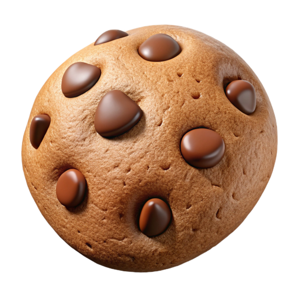 serene classic Chocolate Chip Cookie Close Up Cutout high quality png