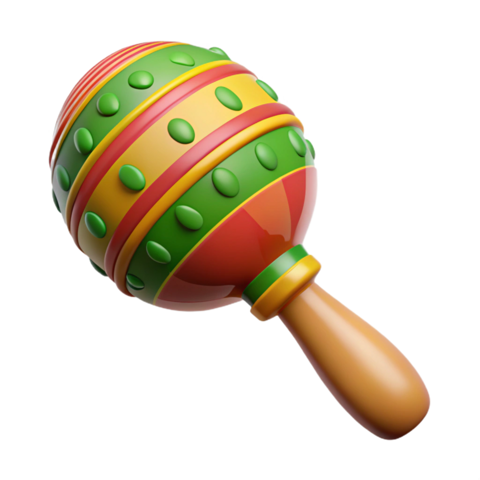 magnificent classic Cinco De Mayo Maracas Shaking Isolated high quality png