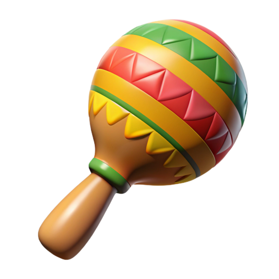 beautiful modern Cinco De Mayo Maracas Shaking Isolated high resolution png