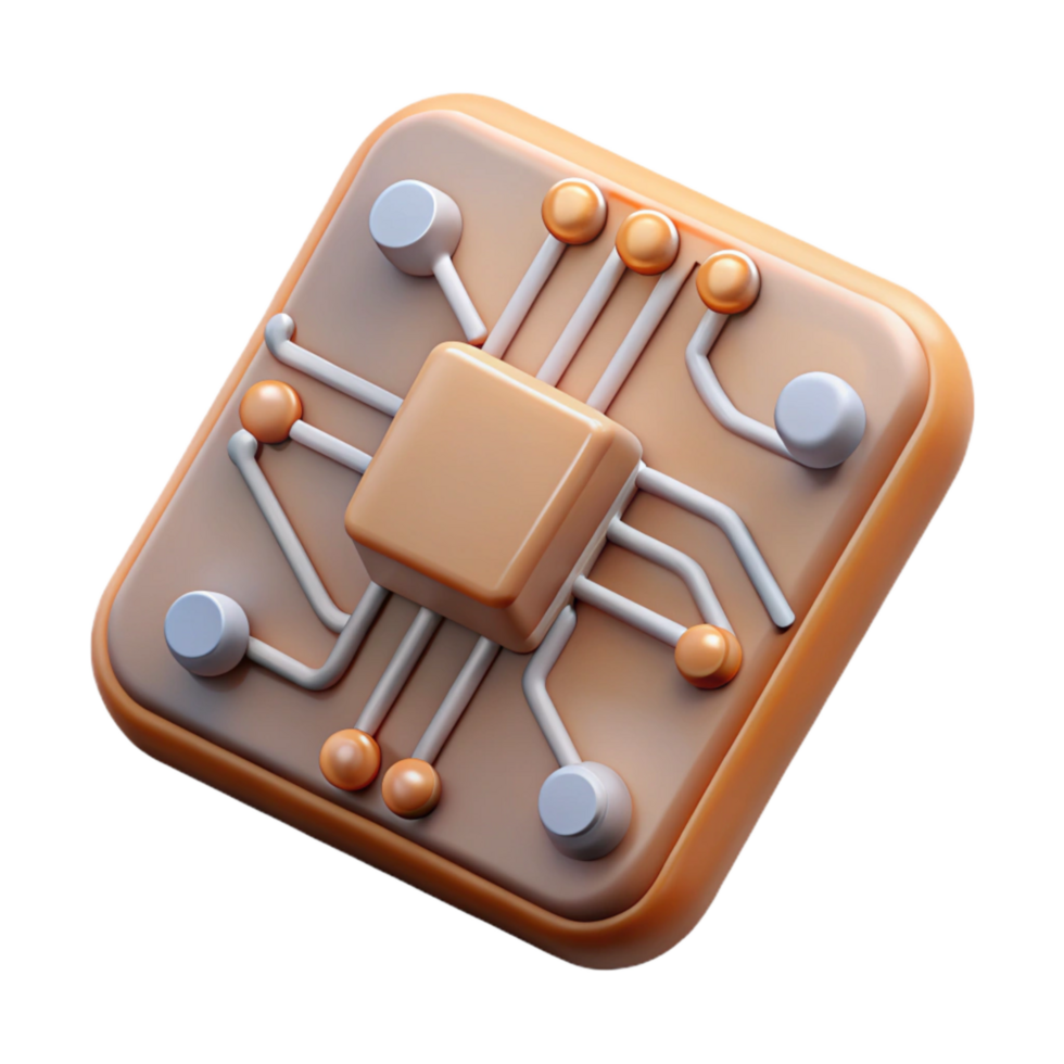 elegant abstract Circuit Board Components Close Up Transparent Element original png