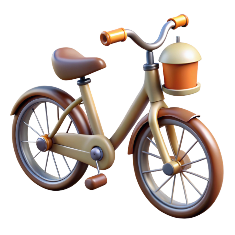 extraordinary contemporary City Bike with Bell Front View Isolated genuine png