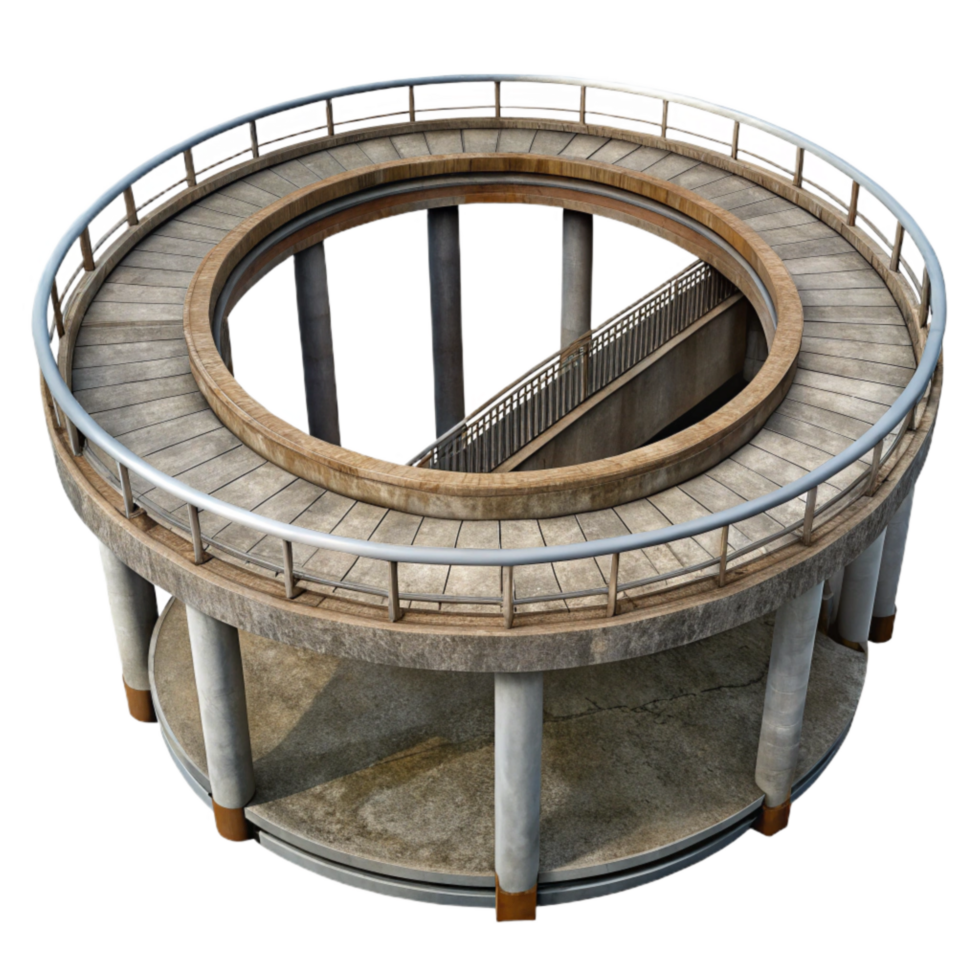extraordinary contemporary Circular Skywalk Elevated Pathway Cutout premium png