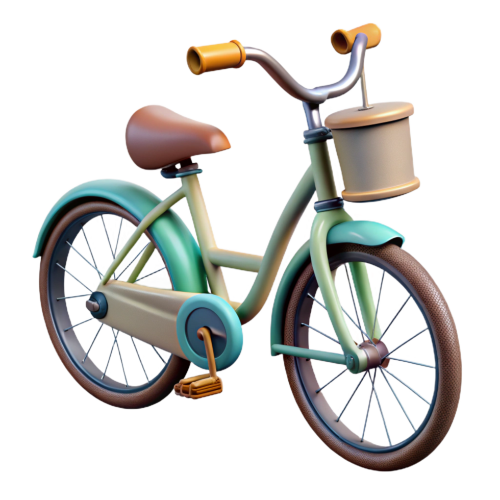 stunning contemporary City Bike with Bell Front View Isolated high resolution png