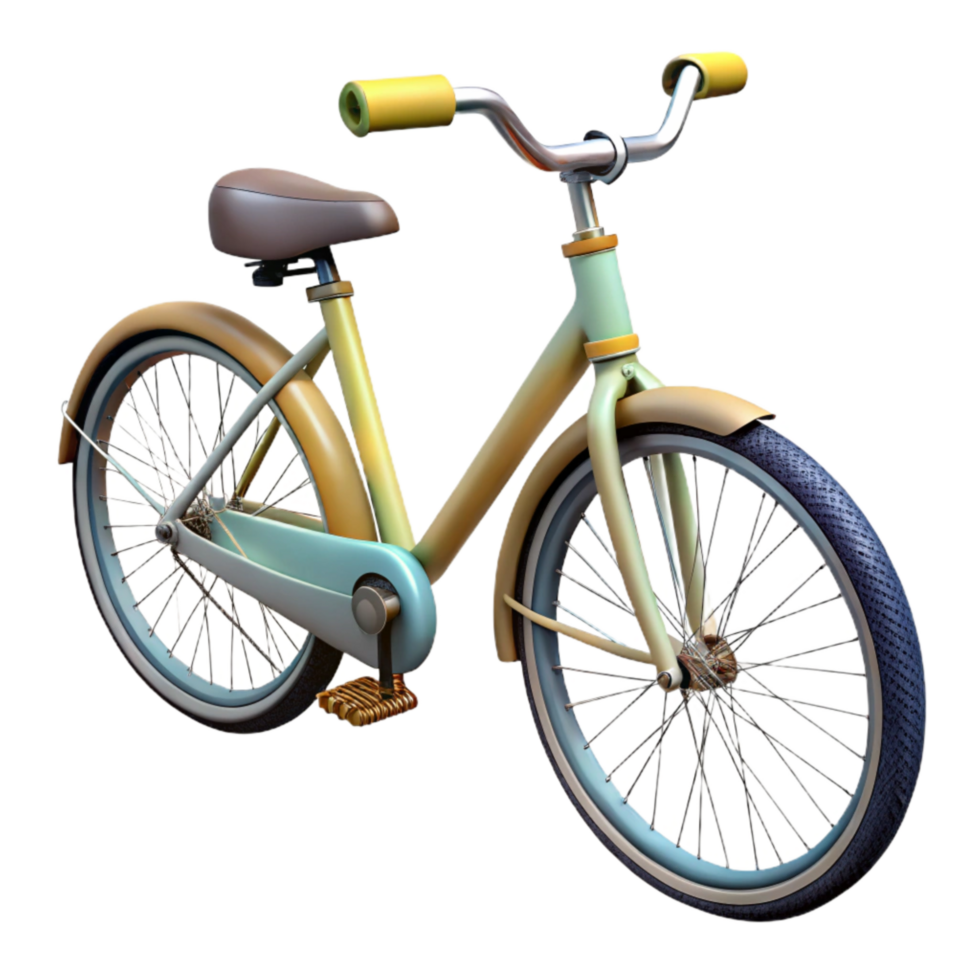 beautiful contemporary City Bike with Kickstand Side View Isolated high quality png
