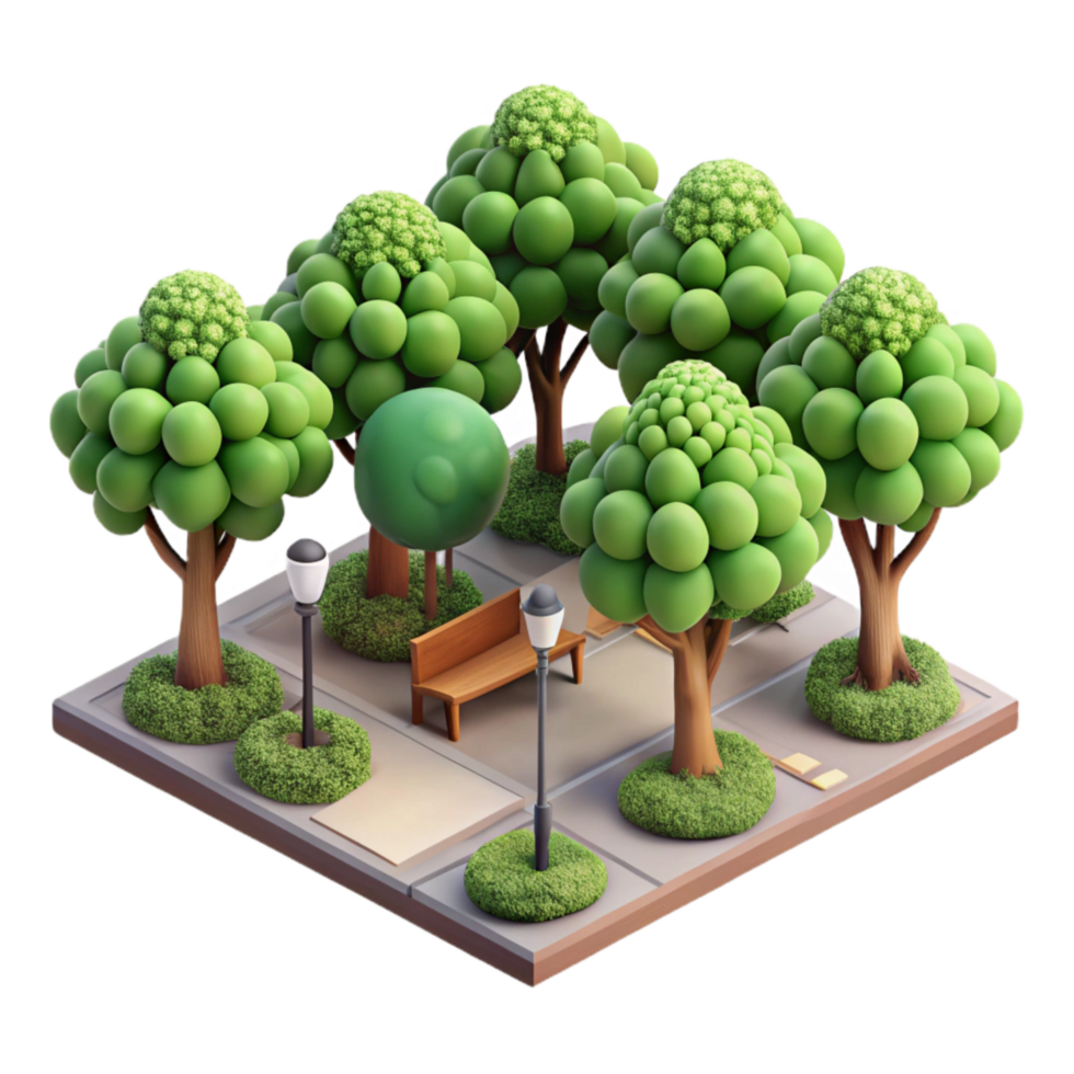 dramatic traditional City Park Tree Canopy Overhead View Transparent Background premium png