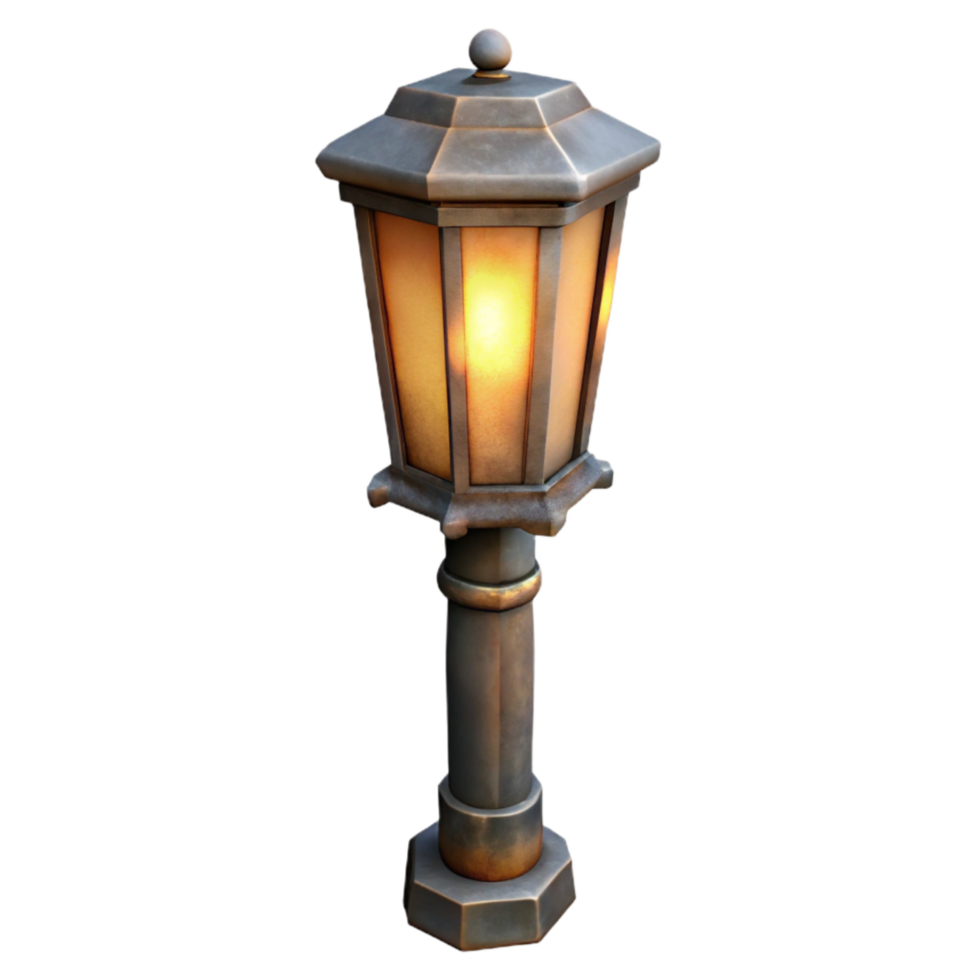 elegant creative City Street Lamp Post Night Lighting Transparent Background png