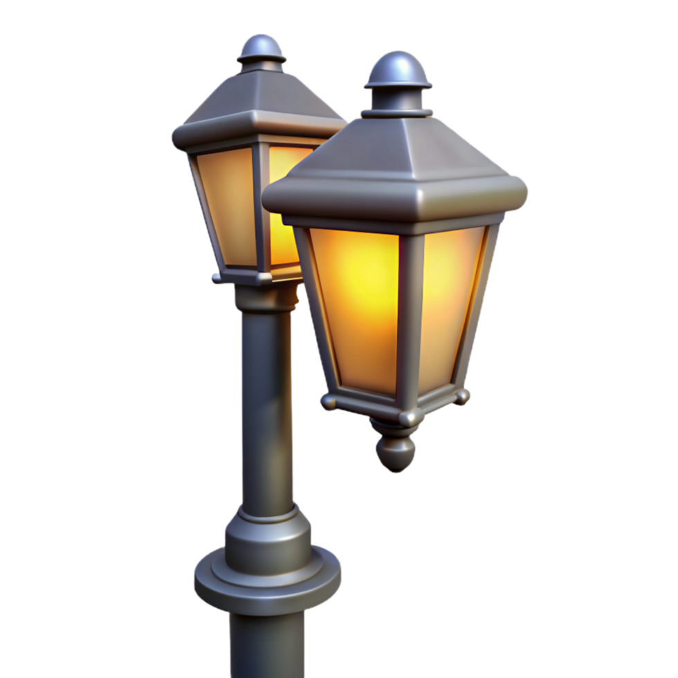 serene classic City Street Light Night Illumination Transparent Background high resolution png