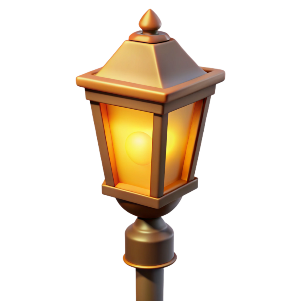 beautiful vintage City Street Light Warm Lighting Transparent Background exclusive png