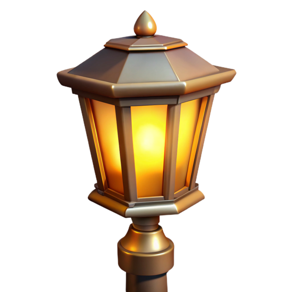 wonderful vintage City Street Light Warm Lighting Transparent Background authentic png