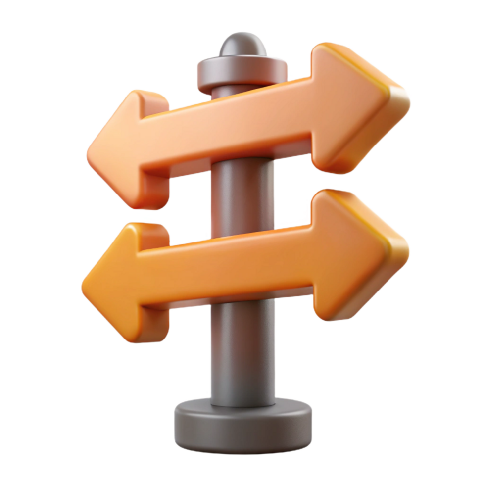 stunning minimalist City Street Sign Navigation Arrows Transparent Background premium png