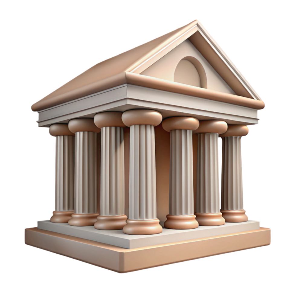 beautiful modern Classical Building Facade Corinthian Columns Transparent Background exclusive png