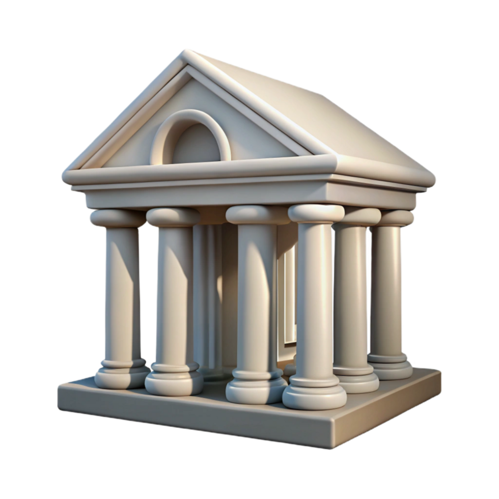 impressive creative Classical Building Pediment Isolated Architectural Detail png