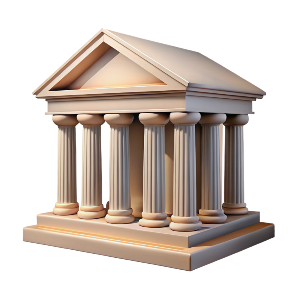 elegant traditional Classical Building Facade Corinthian Columns Transparent Background exclusive png