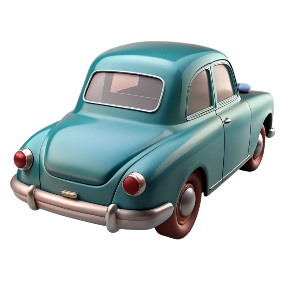 wonderful modern Classic Car Rear View Isolated Element png