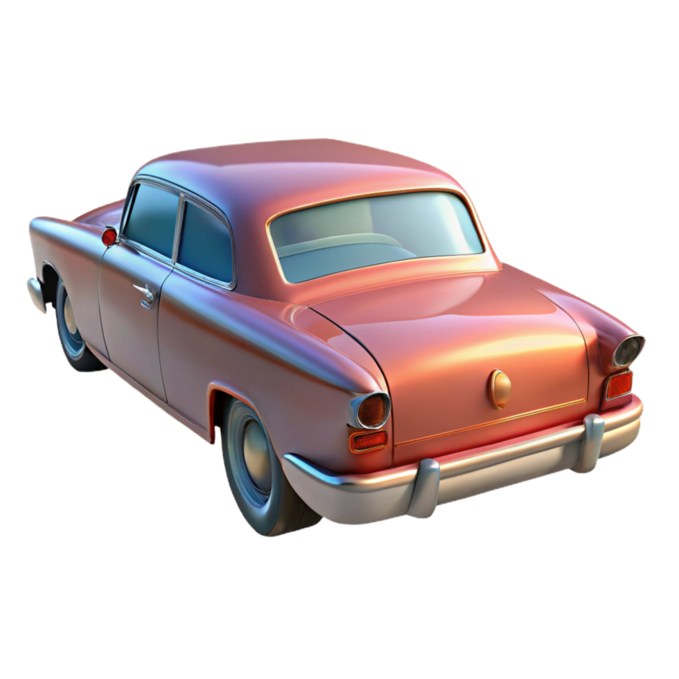 magnificent artistic Classic Car Rear View Isolated Element high resolution png