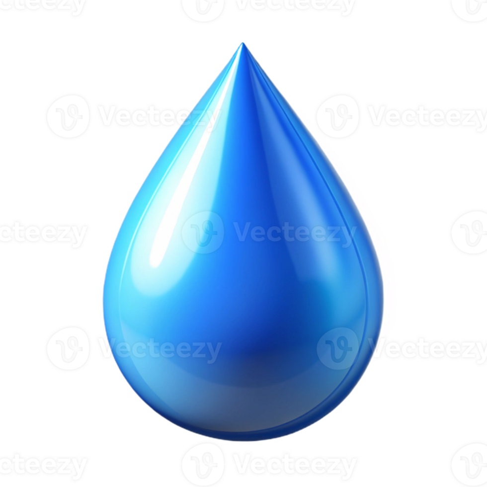 dramatic creative Clean Water Drop Blue Background Transparent Background premium png