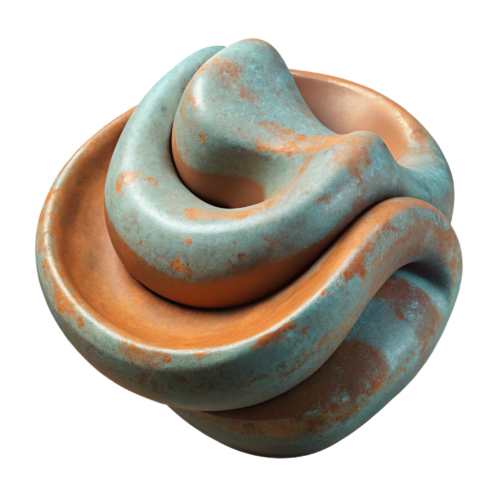 Clay Sculpture Abstract Shape Cutout with Smooth Texture png