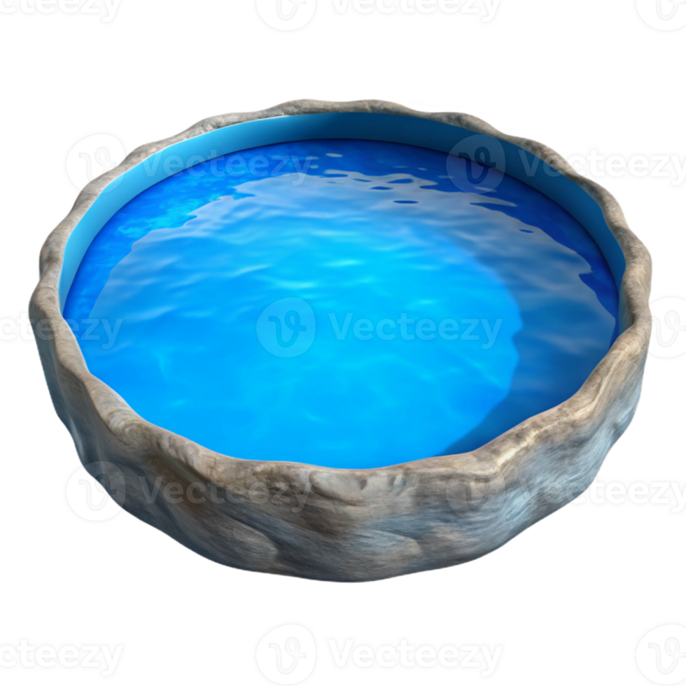 magnificent vintage Clear Blue Lake Isolated Calm Water Surface detailed png