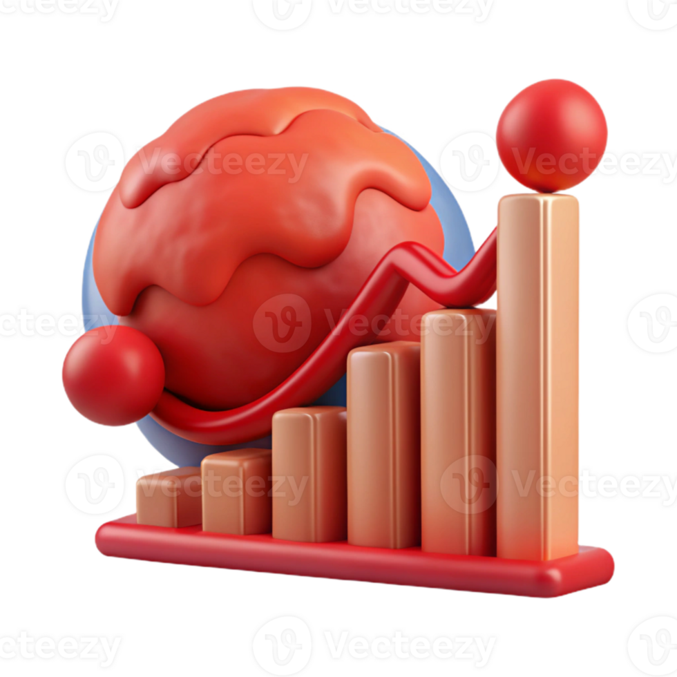 impressive traditional Climate Change Graph Rising Red Cutout original png