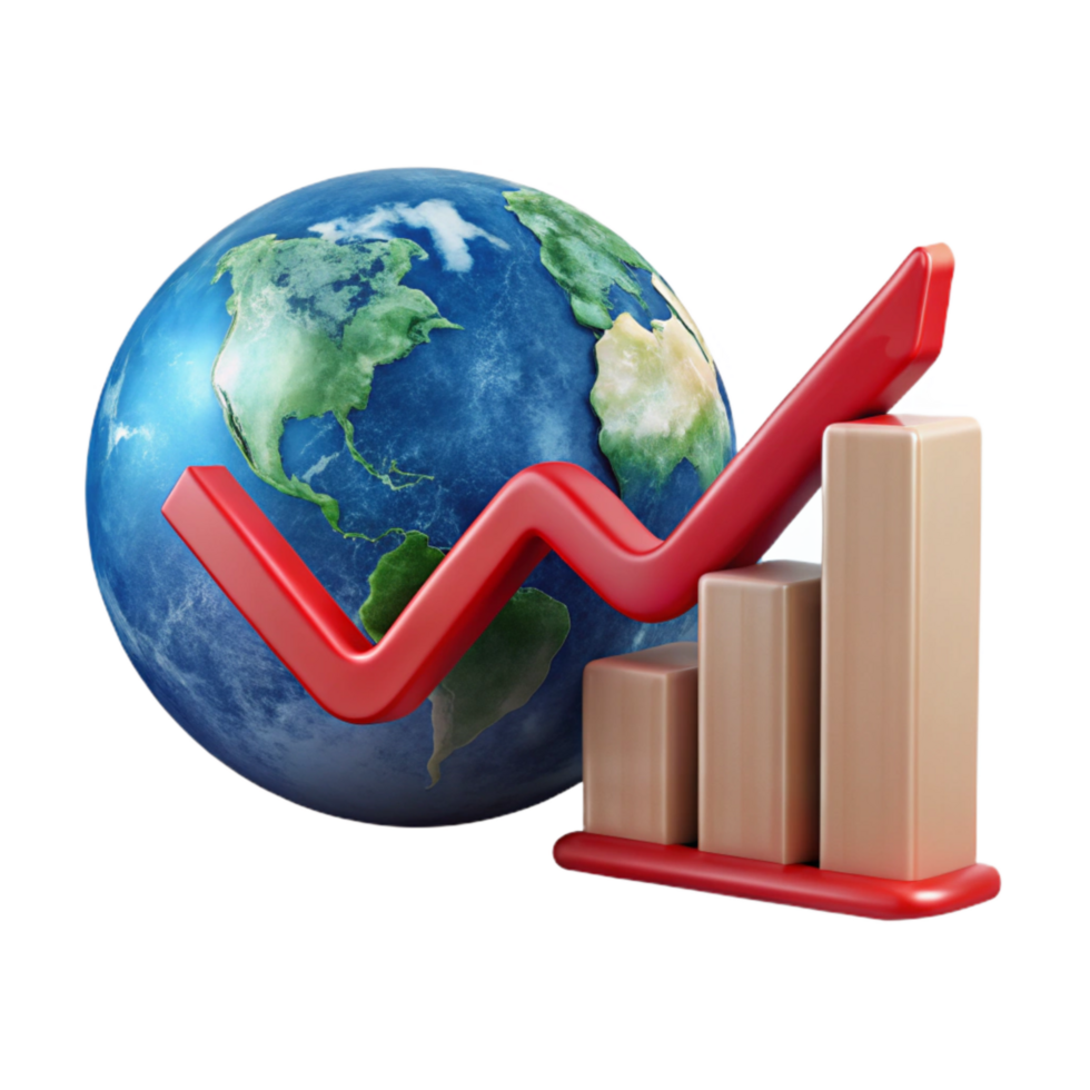 Climate Change Graph Upward Trend Red Transparent Background png