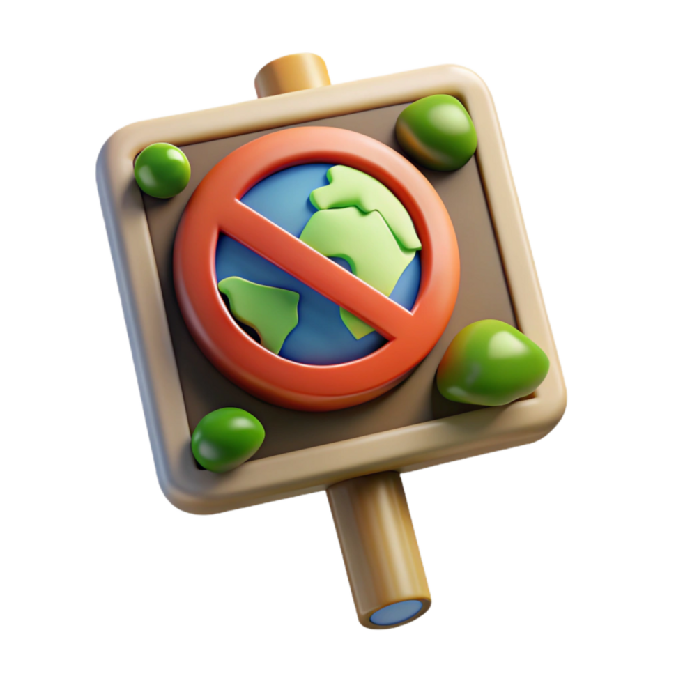 Climate Change Protest Signboard with Text Isolated png