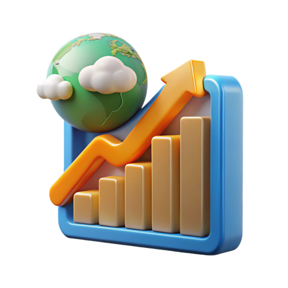 magnificent vintage Climate Data Visualization Graph Upward Trend Cutout high resolution png