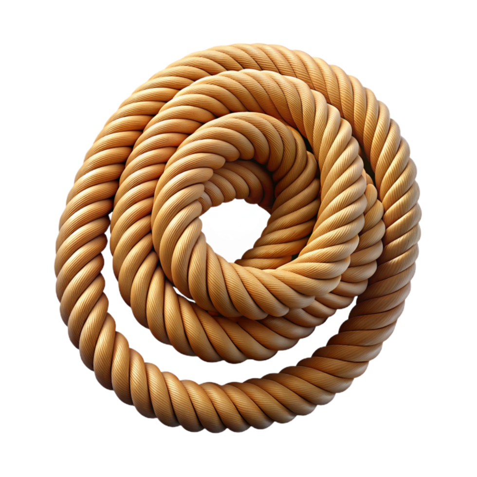 stunning rustic Climbing Rope Coiled Isolated Cutout png
