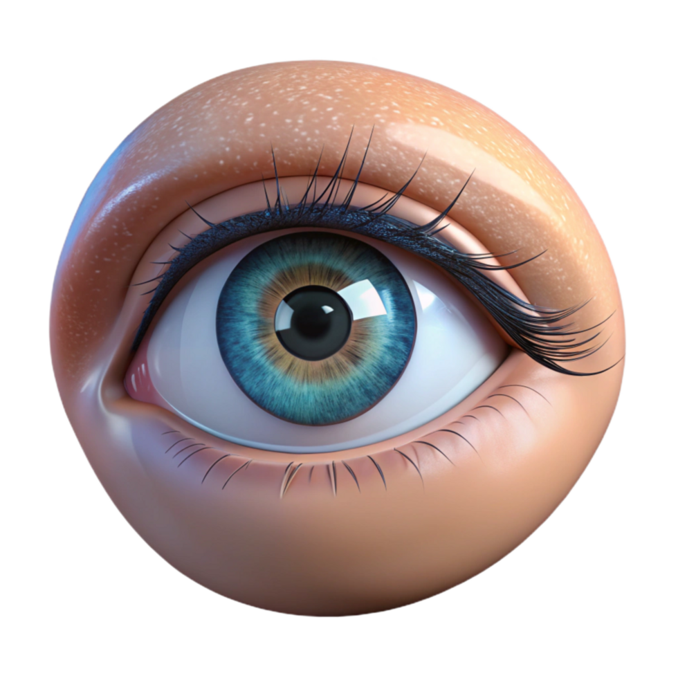 vibrant contemporary Close Up of a Woman's Eye with Makeup Transparent Background png