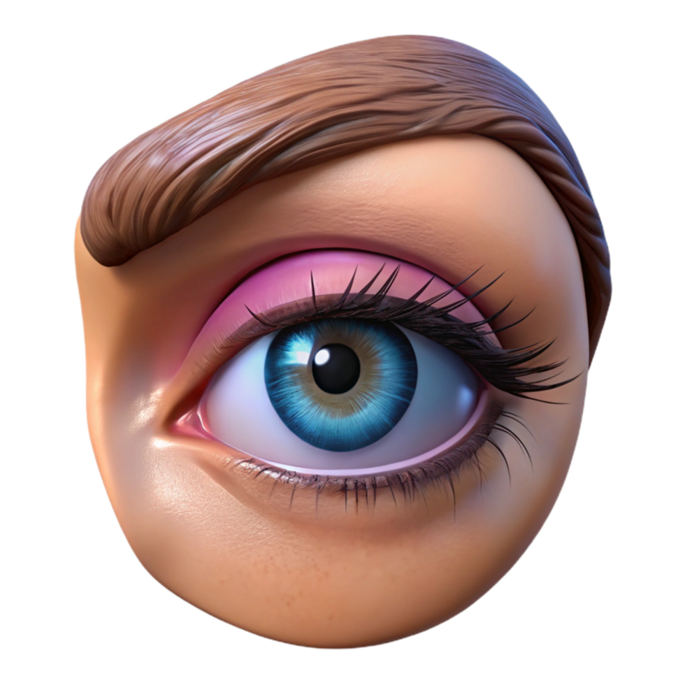 Close Up of a Woman's Eye with Makeup Transparent Background png