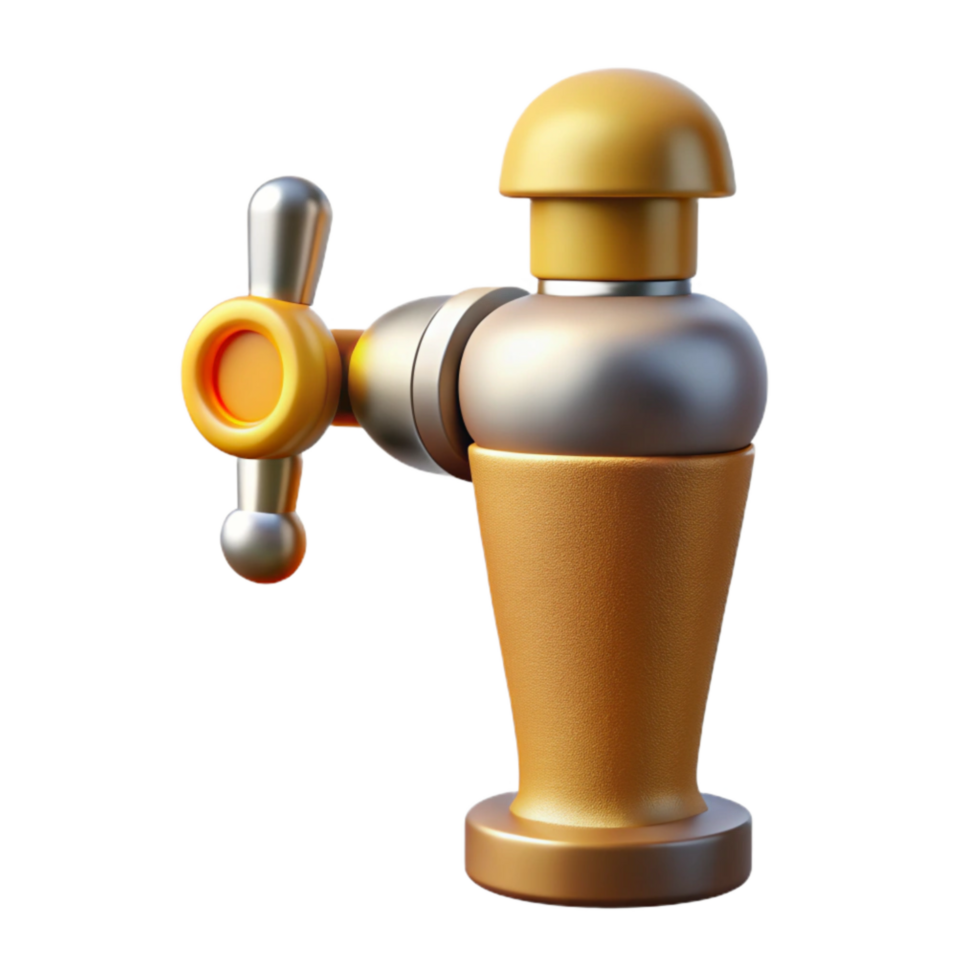 impressive contemporary Close Up of Beer Tap Handle Isolated authentic png