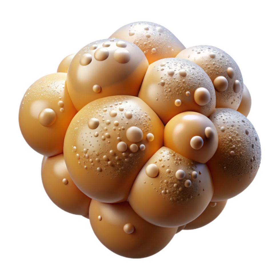 Close Up of Carbonation Bubbles in Beer Isolated png
