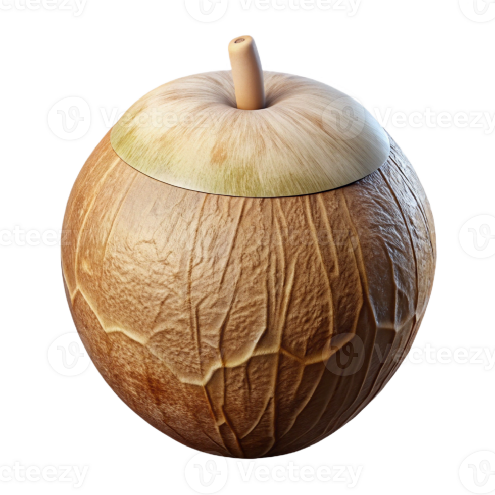 stunning classic Coconut with Husk Transparent Background authentic png