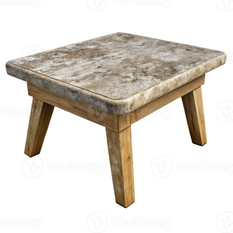 elegant modern Coffee Table Wooden Legs Isolated detailed png