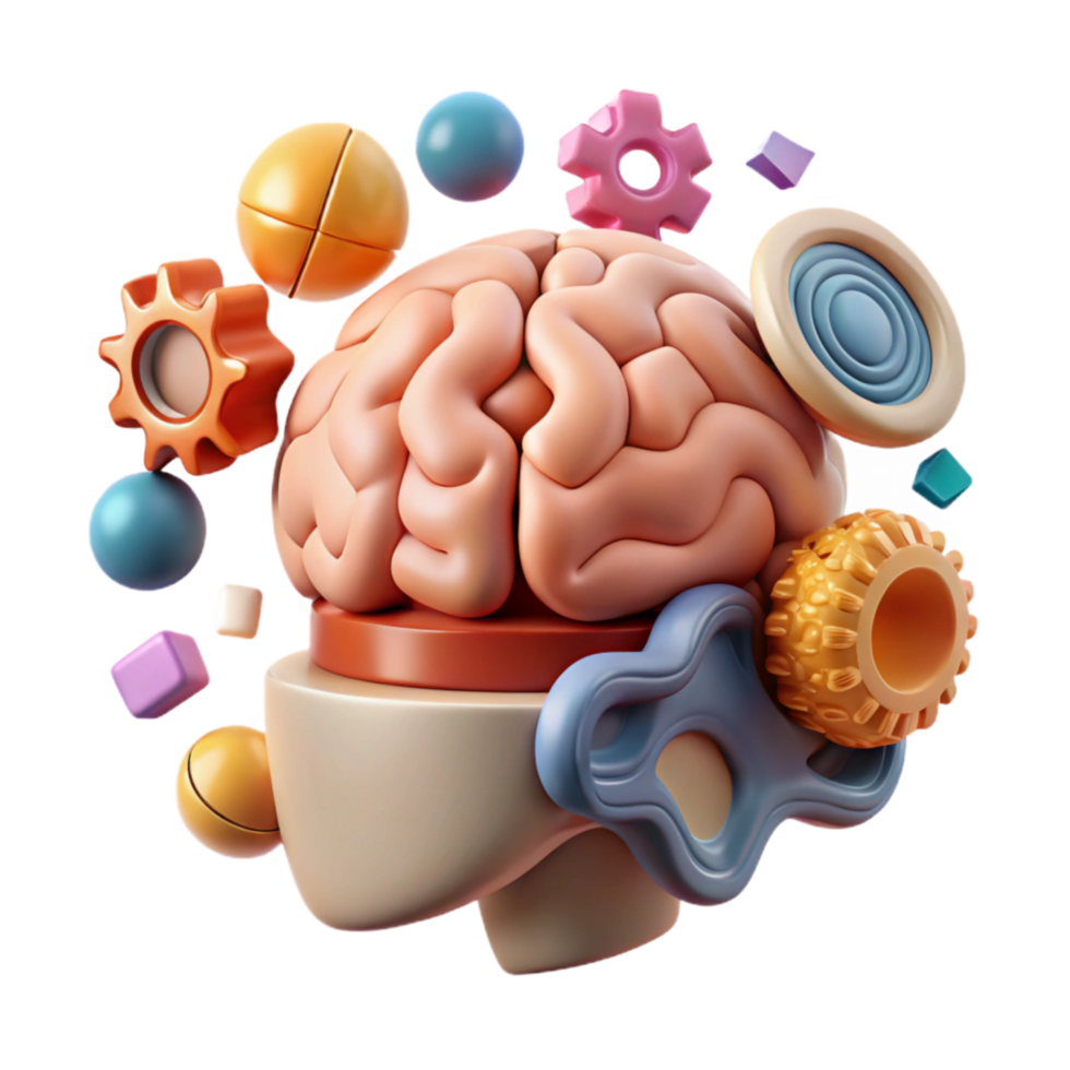 stunning modern Cognitive Psychology Concept Illustration Cutout high quality png