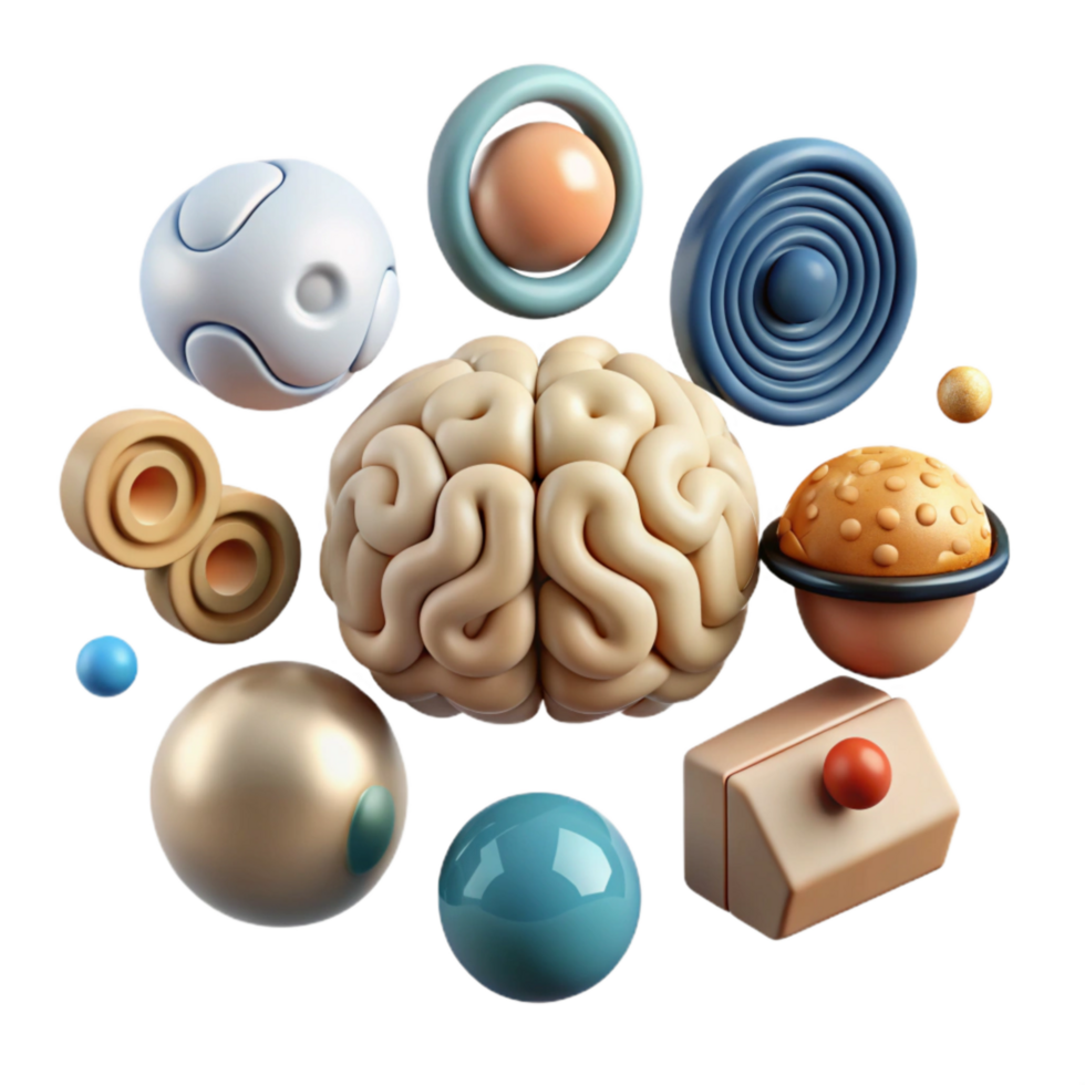 Cognitive Science Icons Set Abstract Shapes Cutout png