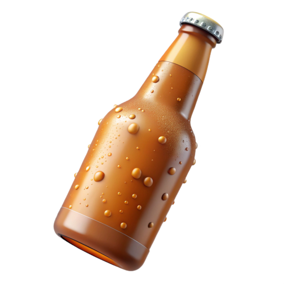 magnificent rustic Cold Beer Bottle with Water Droplets Isolated high quality png
