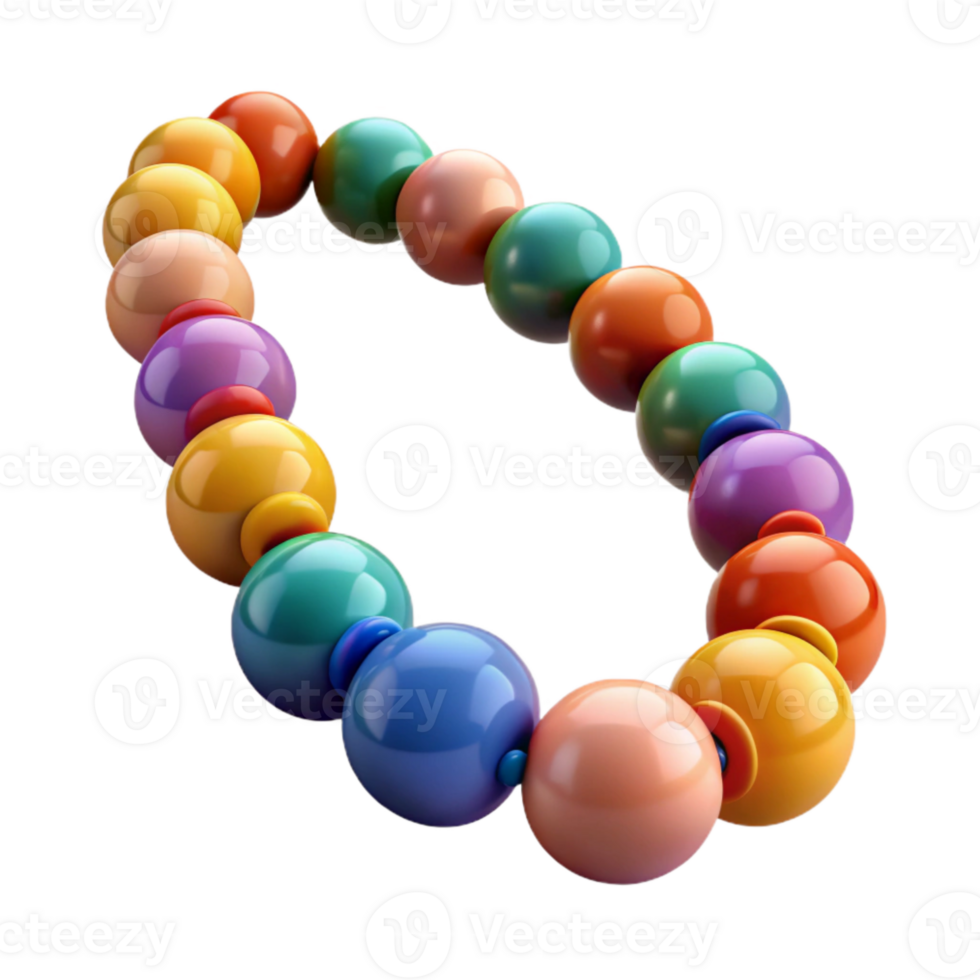 dramatic abstract Colorful Beaded Necklace Close Up Transparent Background authentic png