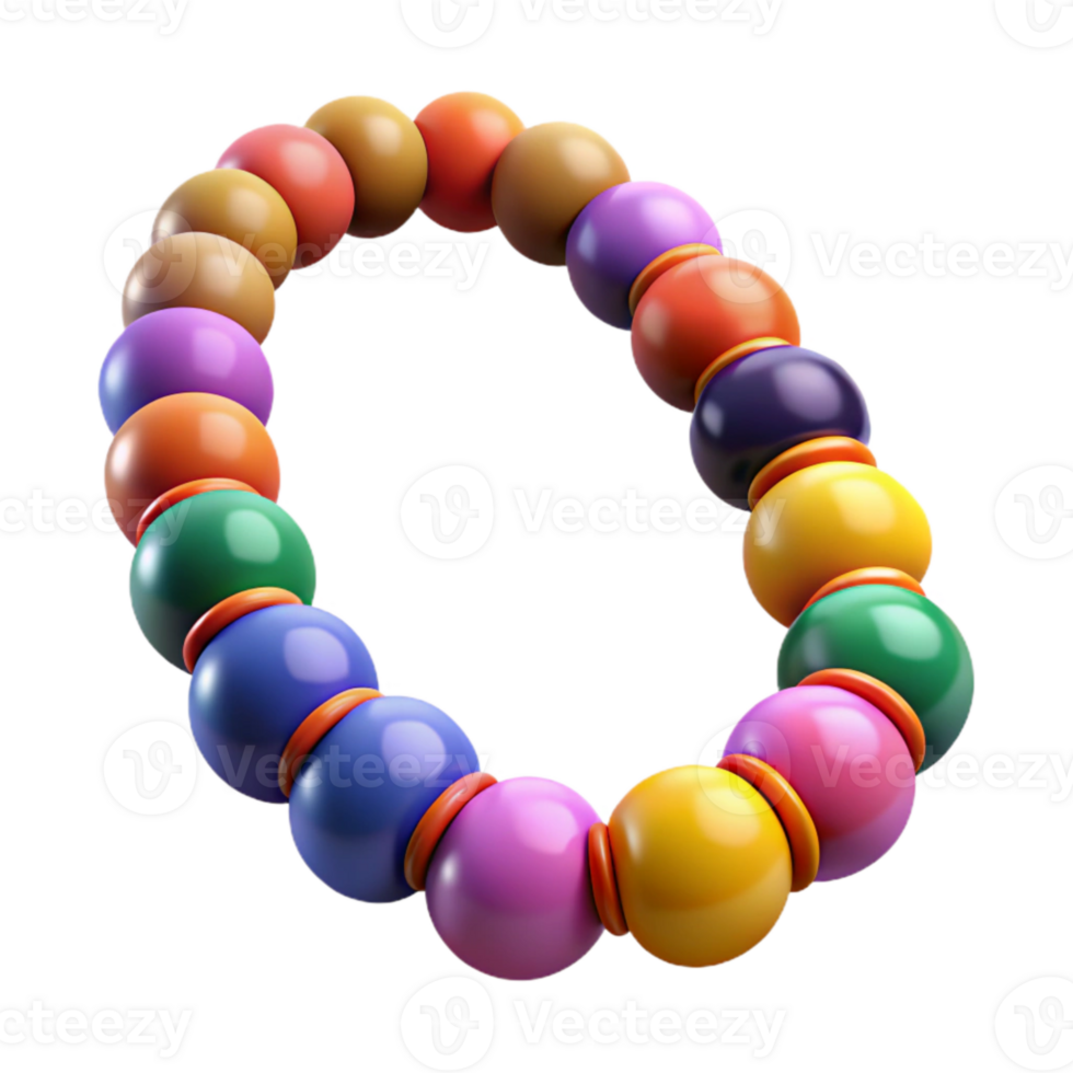 impressive rustic Colorful Beaded Necklace Close Up Transparent Background high quality png