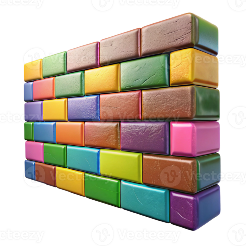 wonderful creative Colorful Brick Wall Graffiti Cutout high quality png