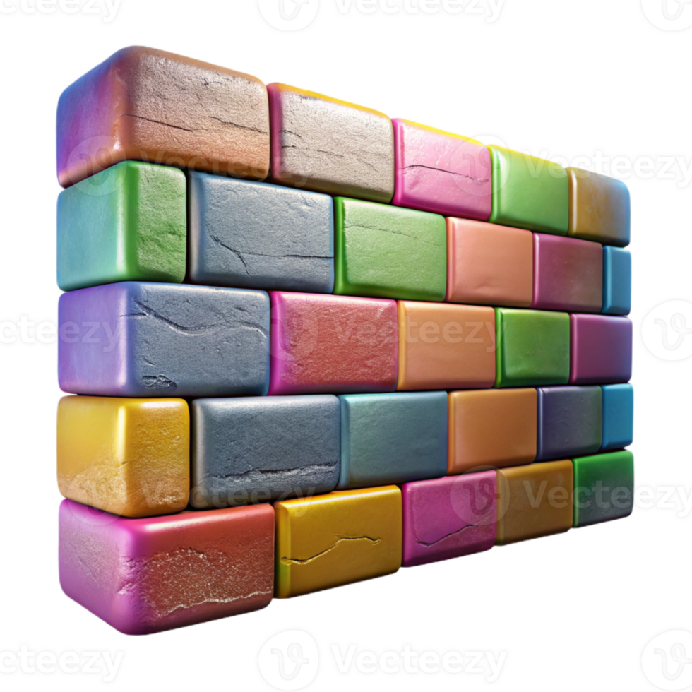 stunning artistic Colorful Brick Wall Graffiti Cutout authentic png