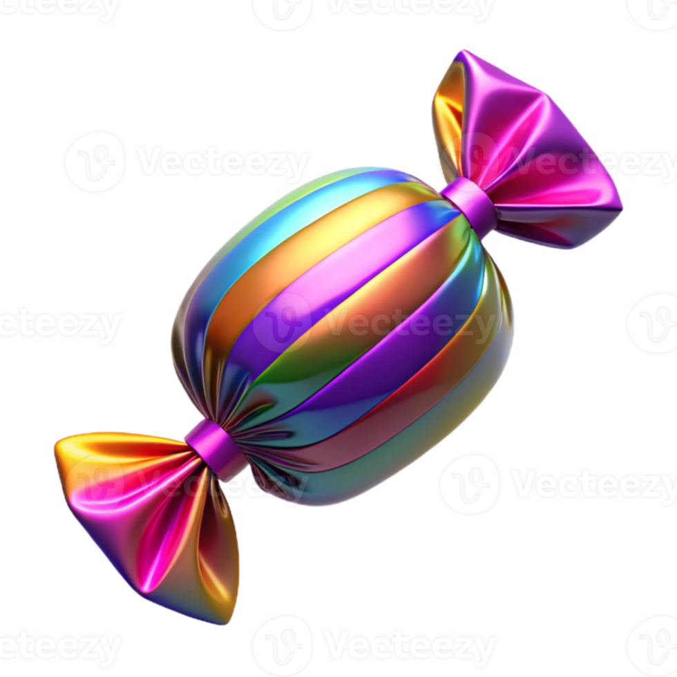 stunning contemporary Colorful Candy Wrapper with Foil Accents Cutout detailed png