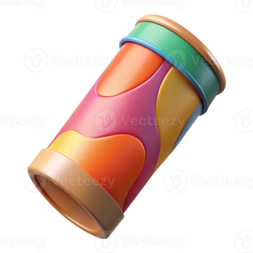 impressive modern Colorful Cardboard Tube Packaging Mockup Isolated authentic png