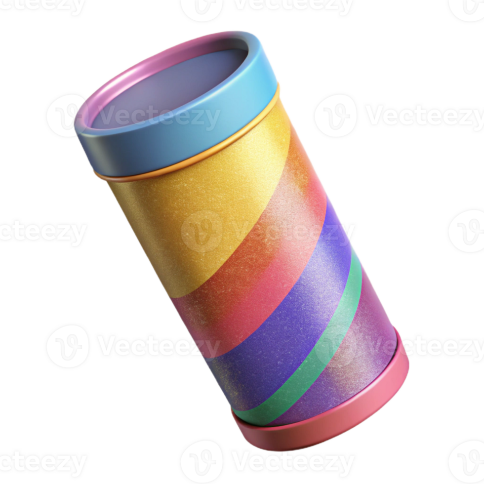 elegant rustic Colorful Cardboard Tube Packaging Mockup Isolated professional png