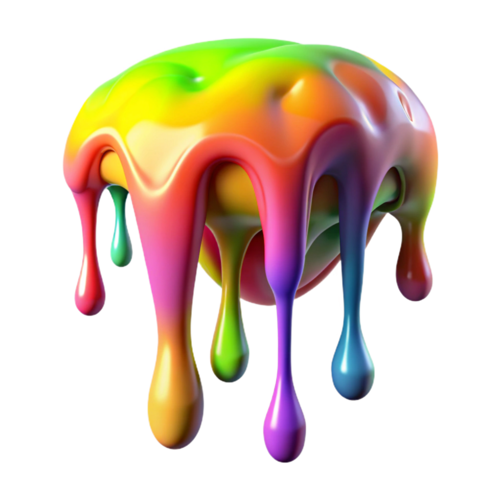 stunning minimalist Colorful Drip Graffiti Isolated high resolution png