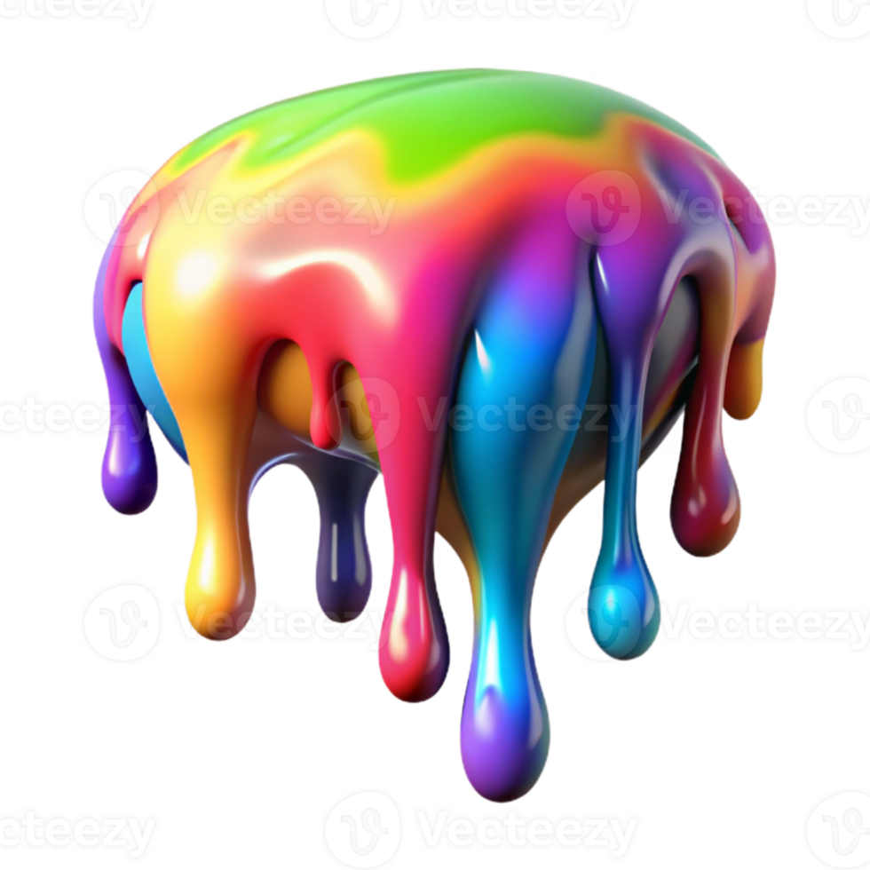 serene modern Colorful Drip Graffiti Isolated professional png