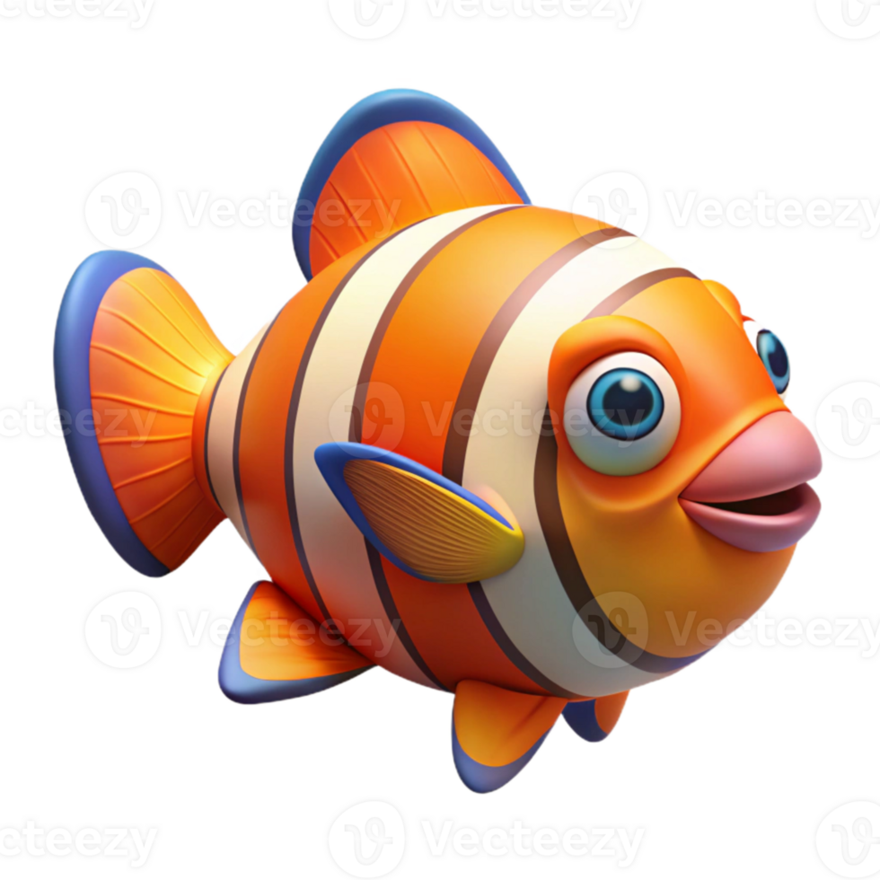 magnificent artistic Colorful Clownfish Cutout Isolated high resolution png